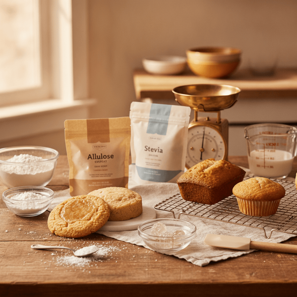 Allulose vs Stevia for Baking: 6 Differences That Actually Change Your Results - baking guide cover image