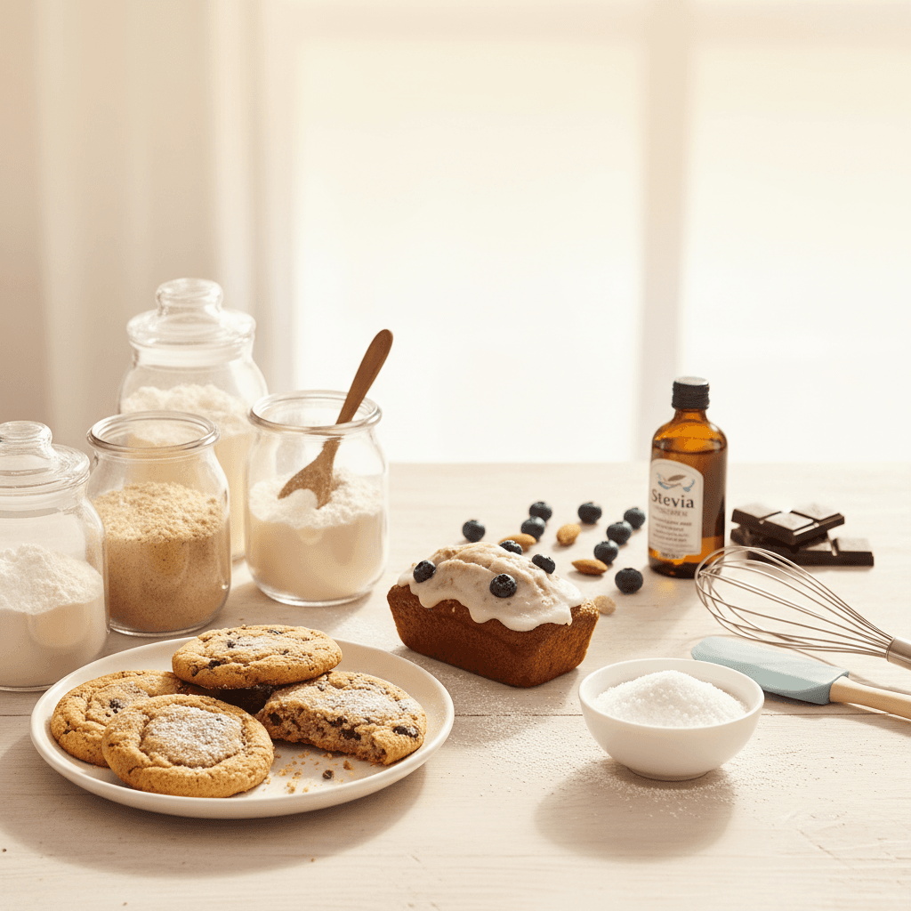 Gluten-free sugar-free baking for diabetics: a complete guide to ingredients, products, and techniques that actually work - baking guide cover image