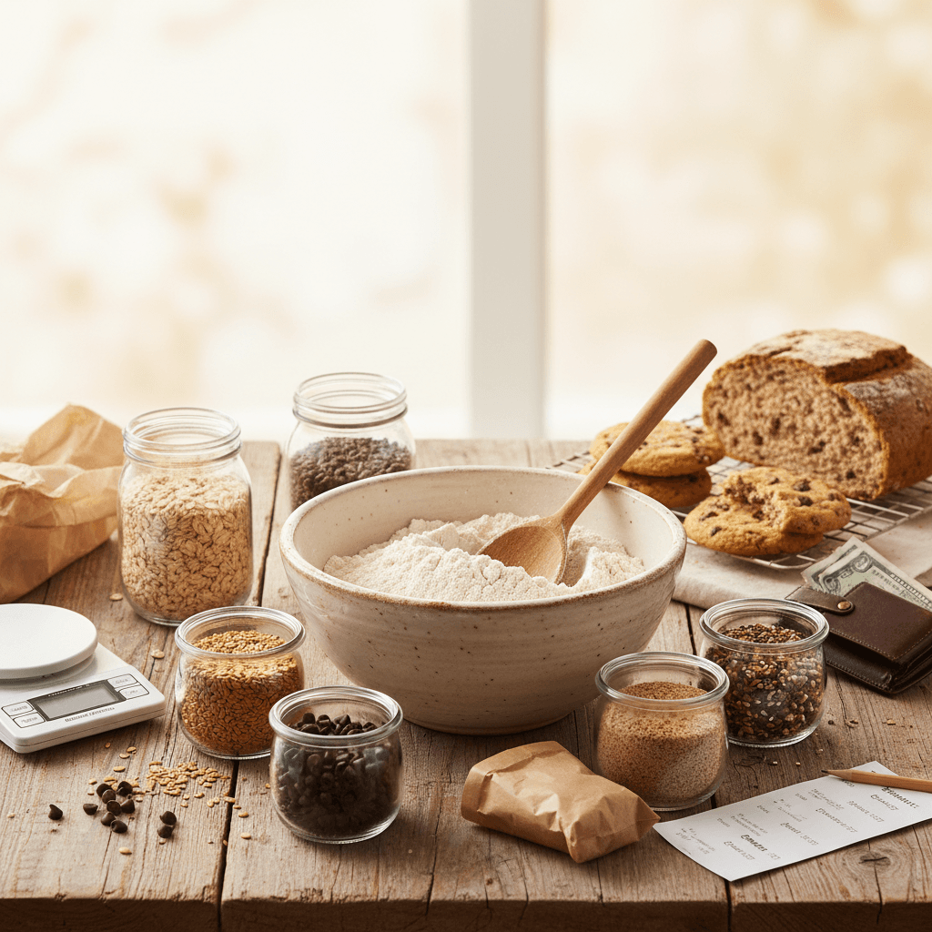 How to stock a baking pantry on a budget: a practical guide for gluten-free bakers - baking guide cover image