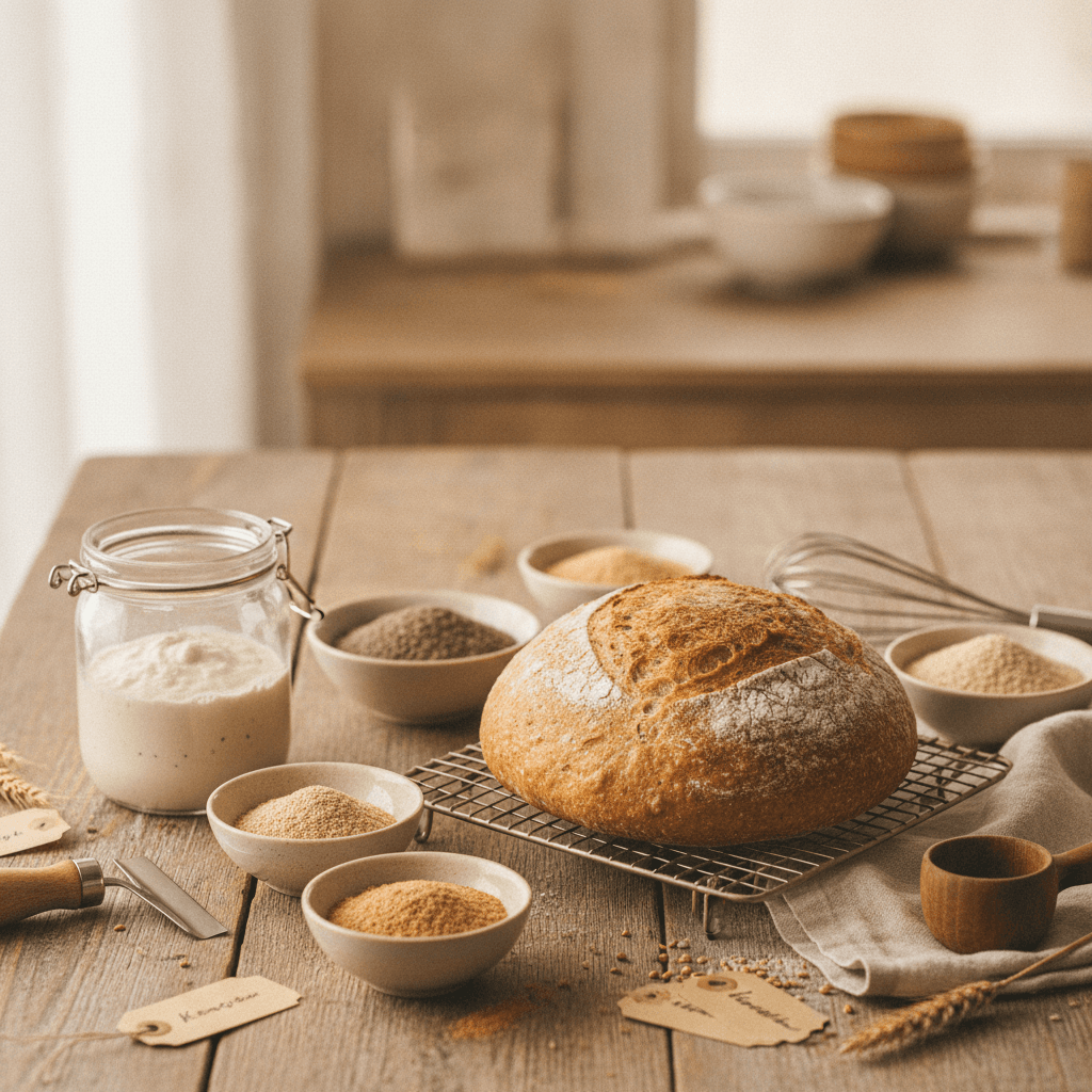 Why Whole Grain Flours in Sourdough Baking Behave Nothing Like White (and 6 Ways to Handle Them) - baking guide cover image